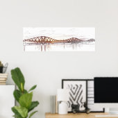 Forth Bridge Scotland Minimalist Sketch Poster (Heimbüro)