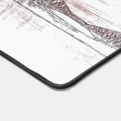 Forth Bridge Scotland Minimalist Sketch Schreibtischunterlage (Ecke)