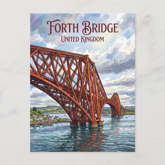 Forth Bridge Vereinigtes Königreich Postkarte (Vorderseite)