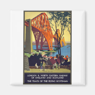Forth Bridge - Vintage Travel Poster Art Magnet