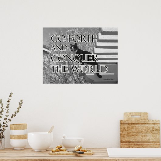 Forth und Equer Motivierend Cat Poster (Küche)