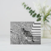 Forth und Equer Motivierend Cat Postkarte (Stehend Vorderseite)