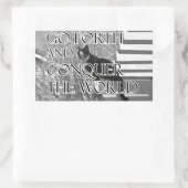 Forth und Equer Motivierend Cat Rechteckiger Aufkleber (Tasche)