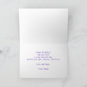 Fortieth Birthday Adele Hydrangeas Elegant Modern Karte (Innenseite)