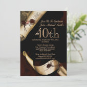 Fortieth Krimigeburtstag Einladung (Stehend Vorderseite)