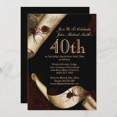 Fortieth Krimigeburtstag Einladung (Vorne/Hinten)
