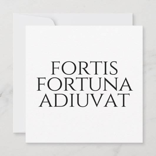 Fortis Fortuna Adiuvat Einladung (Vorderseite)