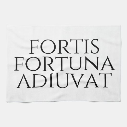 Fortis Fortuna Adiuvat Geschirrtuch (Horizontal)