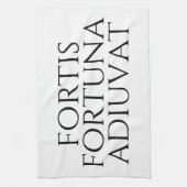Fortis Fortuna Adiuvat Geschirrtuch (Vertikal)