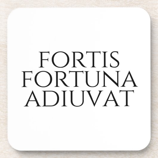 Fortis Fortuna Adiuvat Getränkeuntersetzer (Vorderseite)