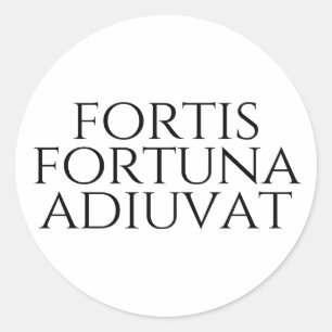 Fortis Fortuna Adiuvat Runder Aufkleber