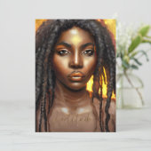 Fortitude African American Art Framework Card Dankeskarte (Stehend Vorderseite)