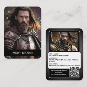 Fortitude Cosplay Character Trading Cards QR Code Visitenkarte