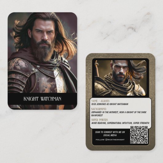 Fortitude Cosplay Charakter Tausch Karten QR Code (Vorne/Hinten)