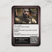 Fortitude Cosplay Charakter Tausch Karten QR Code (Rückseite)