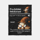 Fortose Intolerant Definition Funny Gnome Coffee Fleecedecke (Vorderseite)