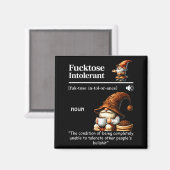 Fortose Intolerant Definition Funny Gnome Coffee Magnet (Vorderseite/Rückseite)