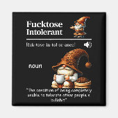 Fortose Intolerant Definition Funny Gnome Coffee Magnet (Vorne)