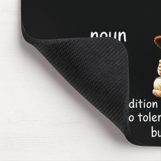 Fortose Intolerant Definition Funny Gnome Coffee  Mousepad (Ecke)