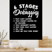 Fortschritt 6 Bühnen des Debuggens Poster (Küche)