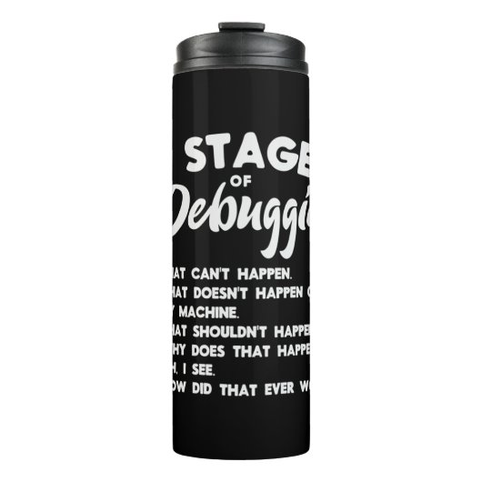 Fortschritt 6 Bühnen des Debuggens Thermosbecher (Vorderseite)