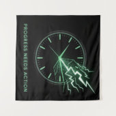 Fortschritt braucht Handeln Wandteppich (Vorderseite (Horizontal))