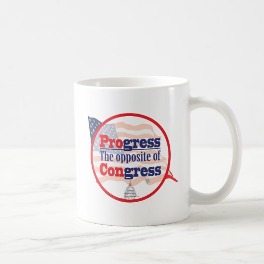 Fortschritt. Das Gegenteil des Kongresses Kaffeetasse (Rechts)