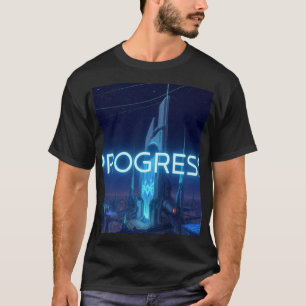 FORTSCHRITT - Futuristische Cyberpunk-Stadt Neon-T T-Shirt