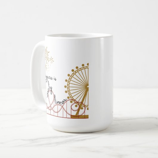 Fortschritt ist selten linear kaffeetasse (Vorderseite Links)