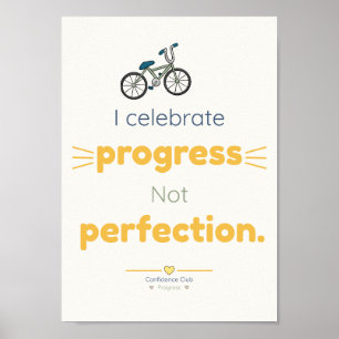 Fortschritt Kinder-Affirmationsposter Poster