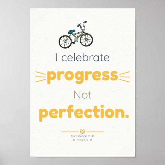 Fortschritt | Kinder-Affirmationsposter Poster (Vorne)