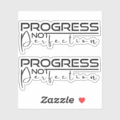 Fortschritt nicht perfekt aufkleber (Blatt)