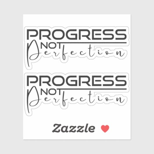 Fortschritt nicht perfekt aufkleber (Blatt)