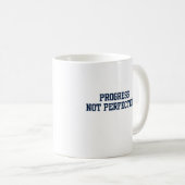 Fortschritt nicht perfekt Blau Kaffeetasse (VorderseiteRechts)