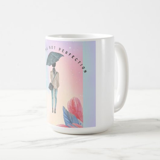 Fortschritt nicht perfekt kaffeetasse (VorderseiteRechts)