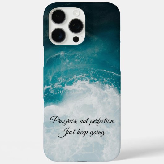 Fortschritt, nicht Perfektion. Behalt einfach zu g Case-Mate iPhone Hülle (Rückseite)