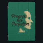 Fortschritt nicht Perfektion - Behalt vorwärts geh iPad Pro Cover<br><div class="desc">Dieses kornstrukturierte Design mit einem Nebenporträt symbolisiert kontinuierliches Wachstum - wobei der Schwerpunkt auf Fortschritt und nicht auf der Suche nach Untadeligkeit liegt.</div>