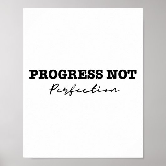 Fortschritt nicht Perfektion Depression und Suizid Poster (Vorne)