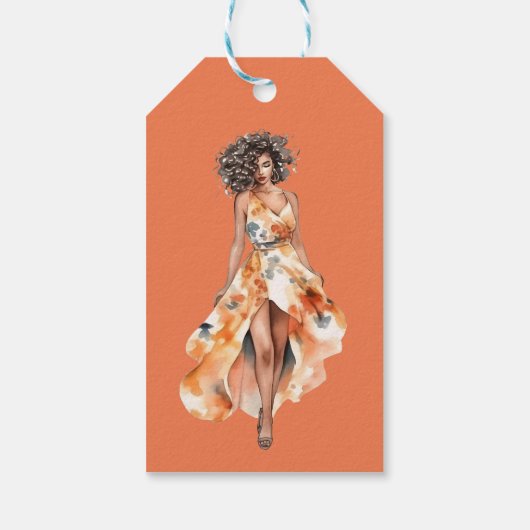 Fortschritt nicht Perfektion elegante Geschäftsfra Geschenkanhänger (Rückseite)