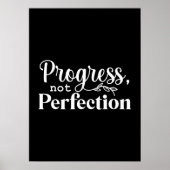 Fortschritt, nicht Perfektion - Erfolg Motivierend Poster (Vorne)