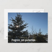 Fortschritt, nicht Perfektion - Erholung-Slogan Postkarte (Vorne/Hinten)