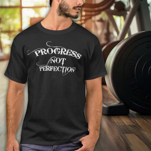 Fortschritt Nicht Perfektion Herren-Übung T-Shirt