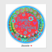 Fortschritt nicht Perfektion Spaß farbenfrohe Insp Aufkleber (Blatt)