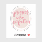 Fortschritt nicht Perfektionierung Kalligraphie Au Aufkleber (Blatt)