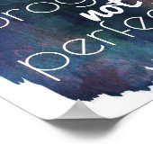 Fortschritt nicht Vollkommenheit positive Motivati Poster (Ecke)