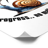 Fortschritt.no Wie langsamer Aufkleber Poster (Ecke)