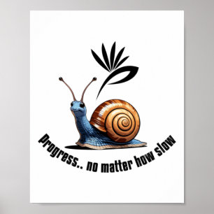 Fortschritt.no Wie langsamer Aufkleber Poster