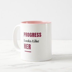 Fortschritt Sieht Aus Wie Ihr Rosa Becher – Gesche Zweifarbige Tasse
