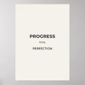 Fortschritt statt Perfektion – Minimalistisches Zi Poster (Vorne)