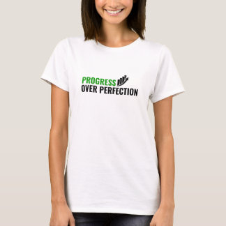 Fortschritt statt Perfektion – Motivierender Spruc T-Shirt